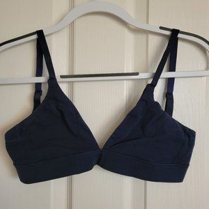 Organic Basics Navy Blue Triangle Bra Sz Small